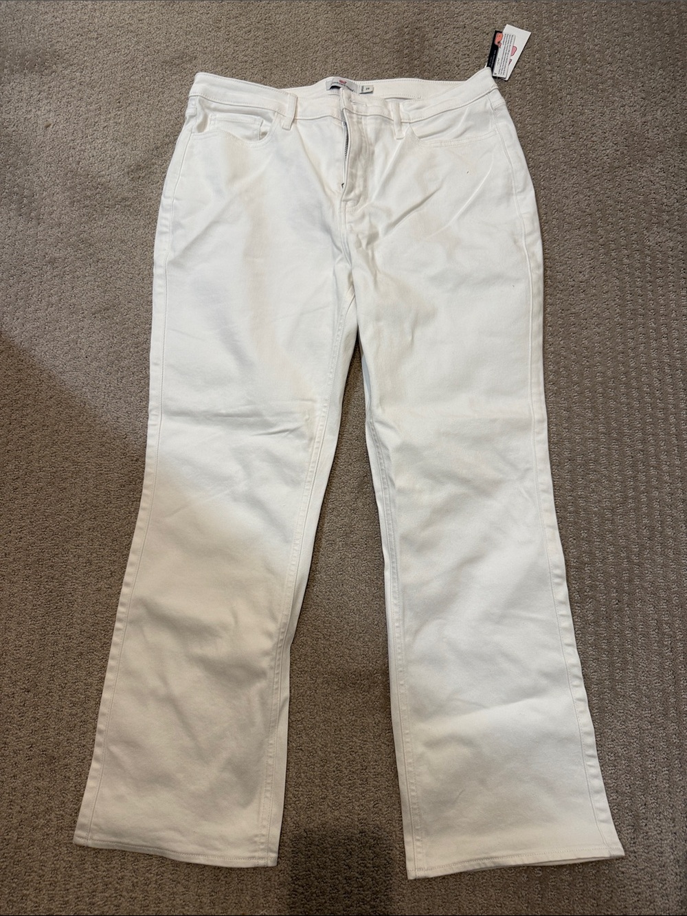 Vineyard Vines White Wide-Leg Flare Jeans